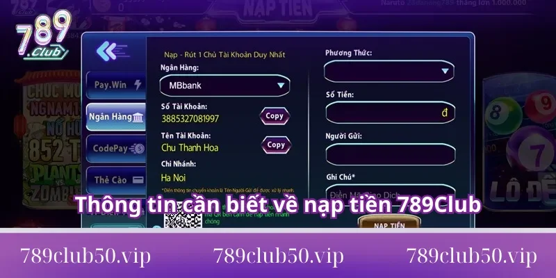 nạp tiền 789Club Thông tin cần biết về nạp tiền 789Club